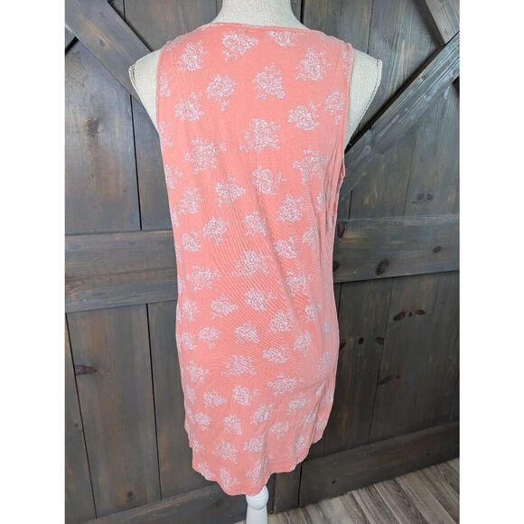 Charter Club Intimates Nightgown Women's Small Coral Floral Cotton Sleeveless - Picture 3 of 9